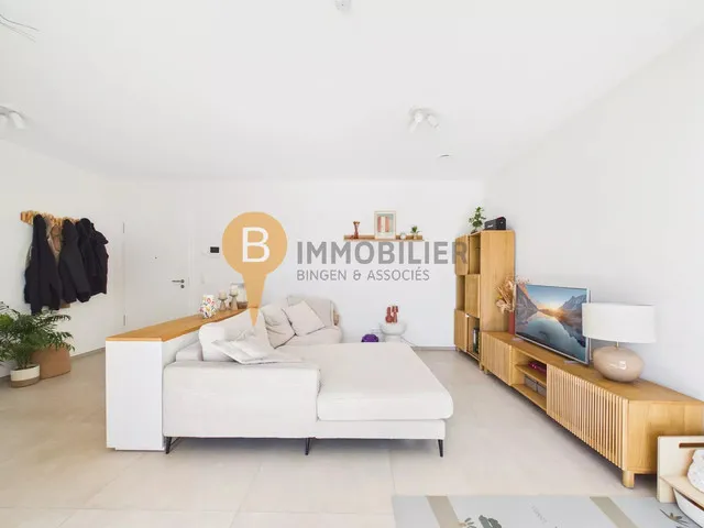 Living Room - Modern Apartment with Terrace in Nospelt