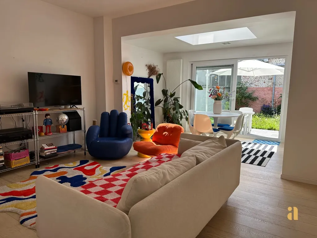 Séjour - Appartement Lumineux avec Jardin à Gand