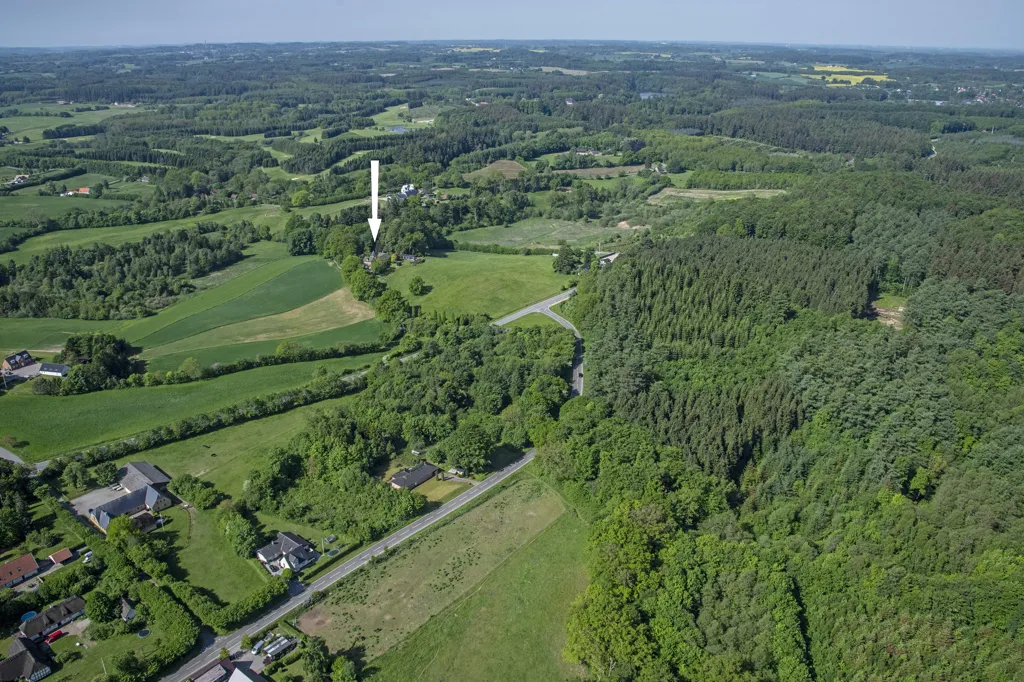 Vue aérienne - Characterful Country House with Tower near Langesø