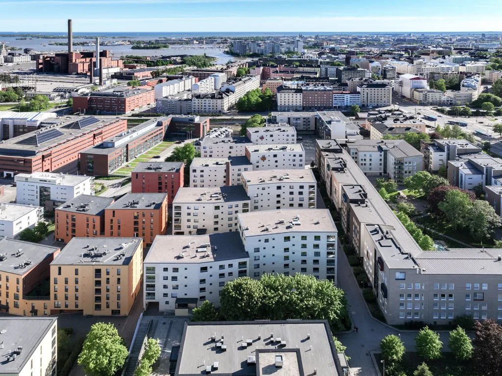 Vue aérienne - Modern Flat with Balcony in Hermanni, Helsinki