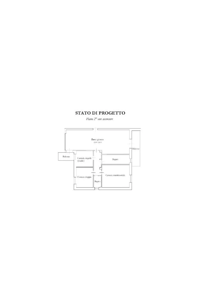 Plaan - 4-Bedroom Apartment with Balconies in Piacenza