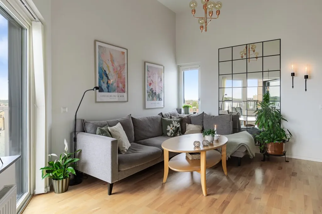 Soggiorno - Etagé Flat with Balcony & Rooftop in Kalmar