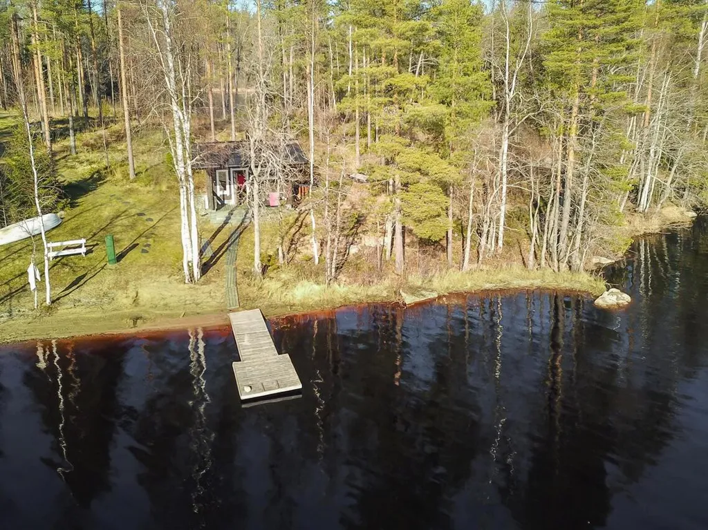 Vue aérienne - 2012 Pine House with Lakefront in Finland