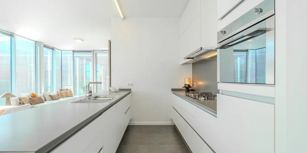 Köök - 2-Bed Apartment with Garden in Ostende