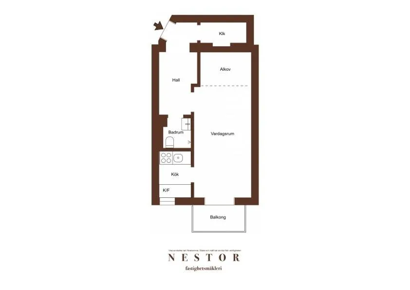Plan - Apartment with Sunny Balcony in Kristineberg