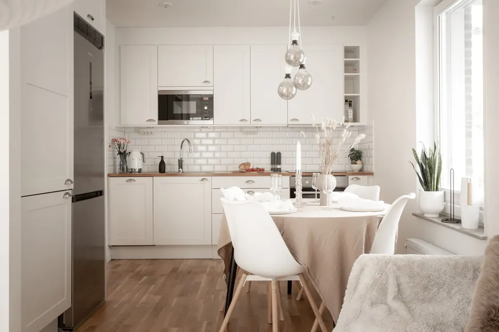 Dining Room - Modern Apartment with Terrace in Kvarnbyn