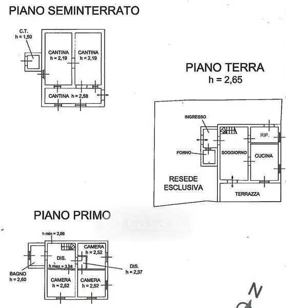 Plan - Restored Rustico with Garden in Camporgiano