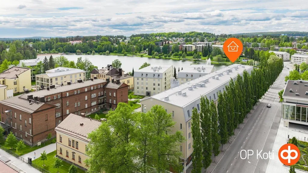 Vue aérienne - Modern Flats with Balcony in Kuopio