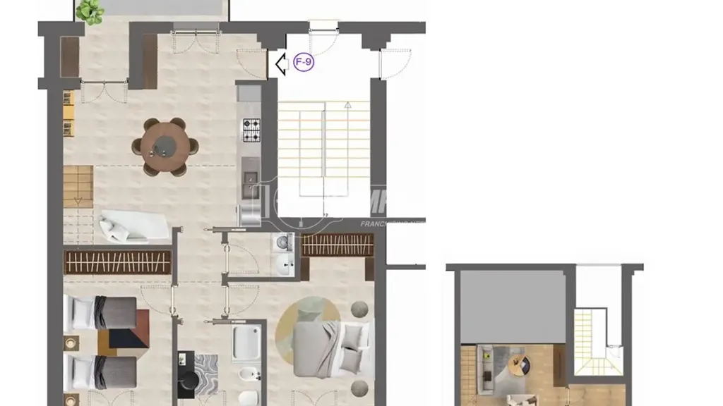 Planimetria - Triplex with Balcony in Cremona