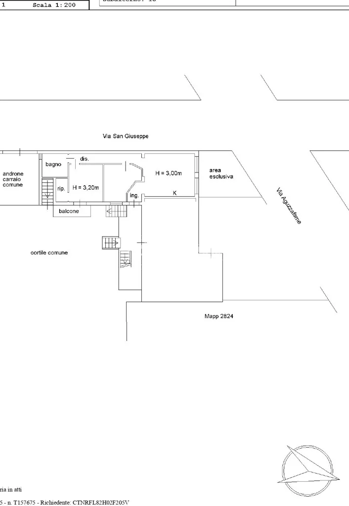 Plan - Spacious Triplex with Balcony in Vigevano