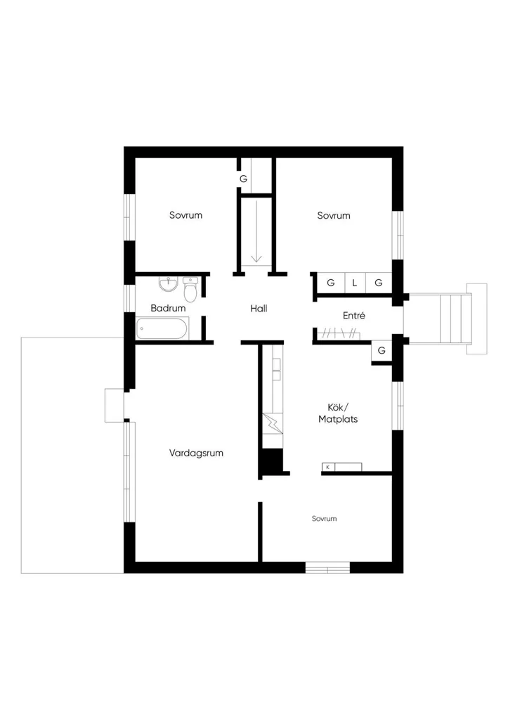 Plan - Brick House with Basement in Quiet Suburb