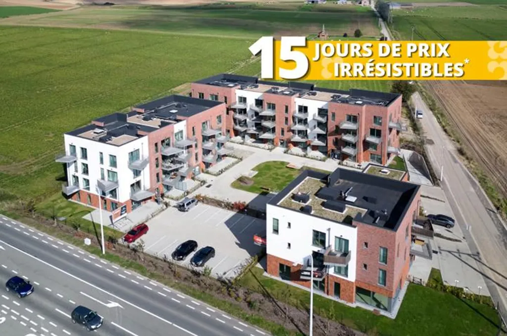 Vue aérienne - Appartements Neufs avec Vues sur les Champs à Gembloux