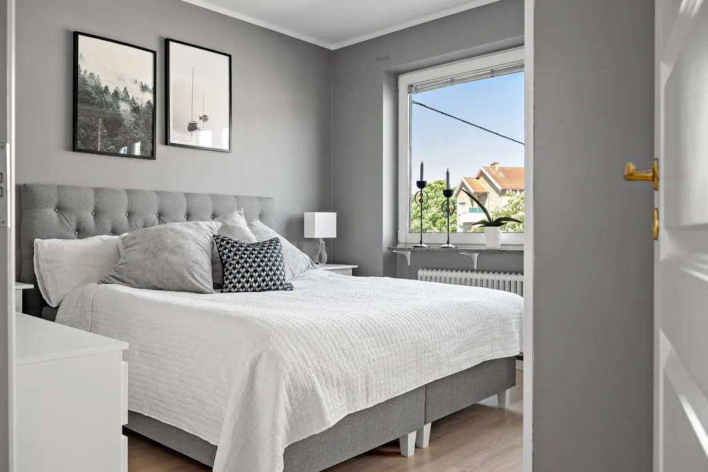 Bedrooms - Modern Two-Bedroom with South-Facing Balcony in Malmö