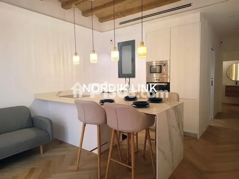 Köök - Modernised Flat with Balcony in Raval