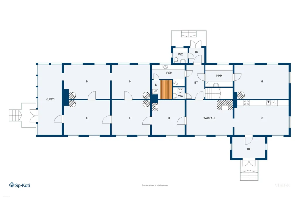 Planimetria - Historic Timber House with Garden in Imatra