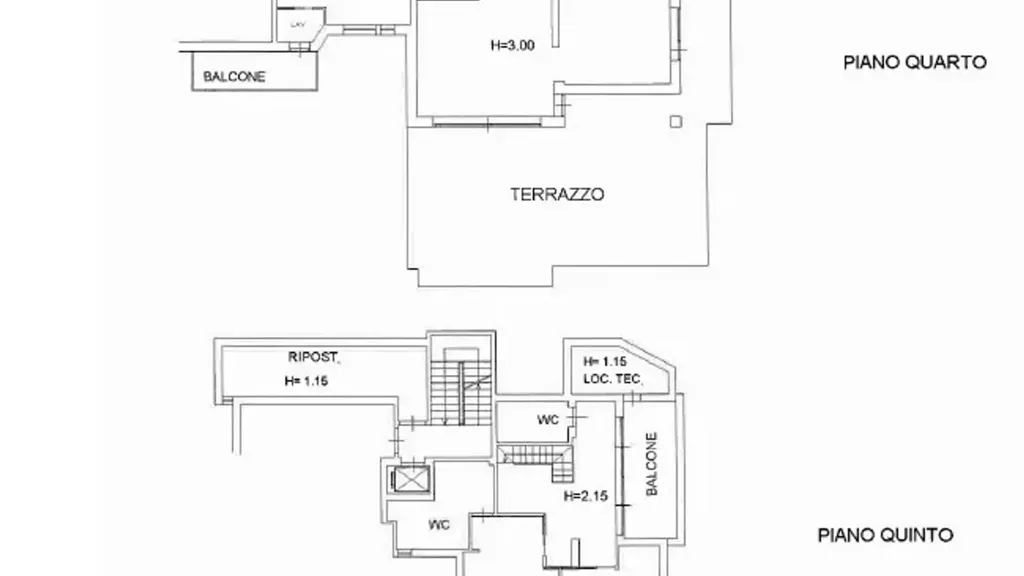 Penthouse with Terraces in Rome