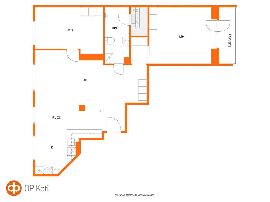 Planimetria - Modern Apartment with Balcony in Munkkiniemi