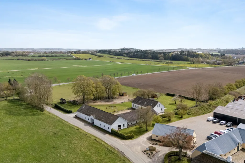 Aerial - Farmhouse with Equestrian Facilities in Haarby