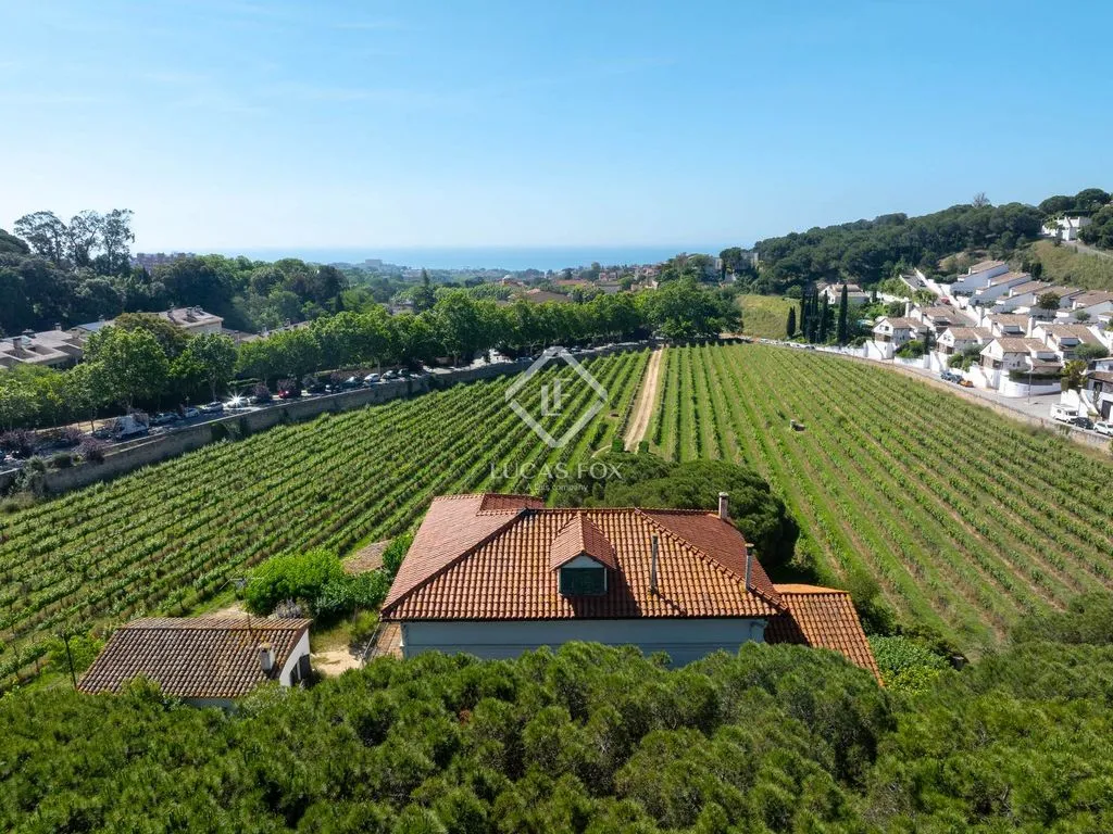 Vue aérienne - Historic Country House with Vineyards in Alella
