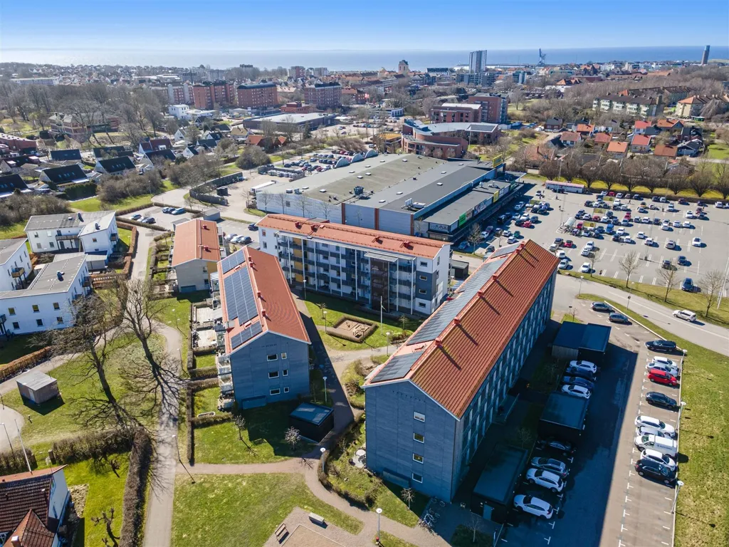 Aerial - Spacious Flat with Lift in Höganäs