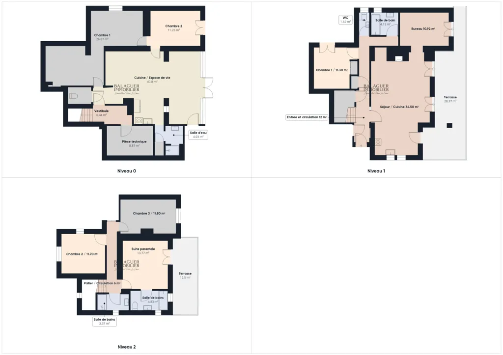 Plan - Maison Familiale avec Piscine au Brusc