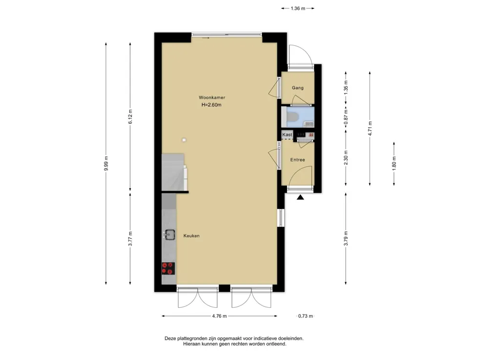 Floor Plan - Modern Bungalow with Garden in Rivierenbuurt