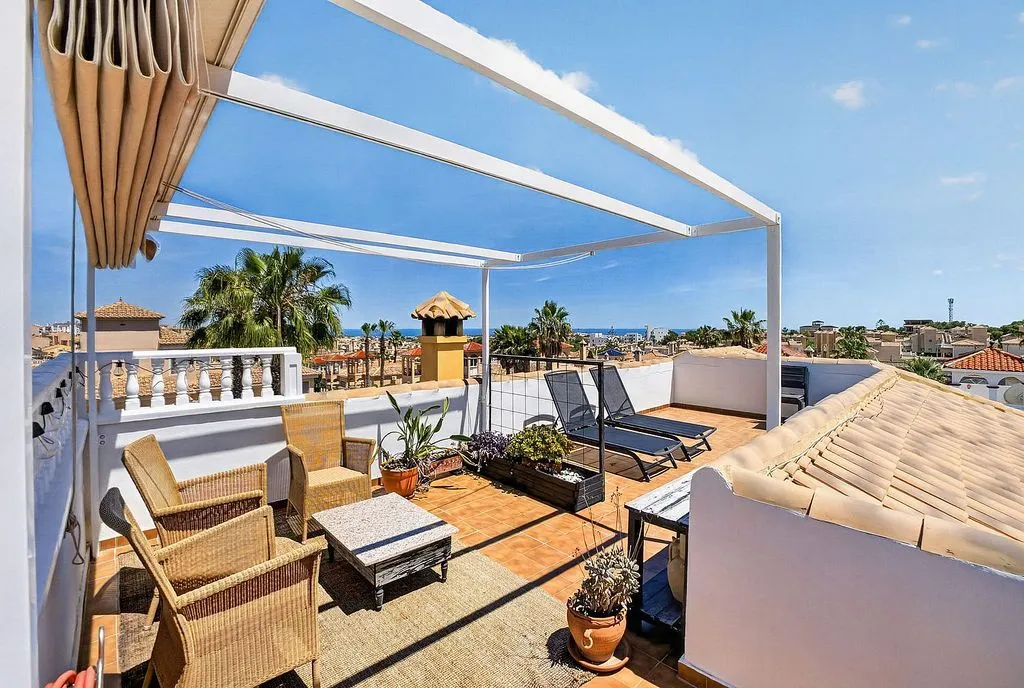 Terrace - Chalet with Pool and Sea View in El Galán