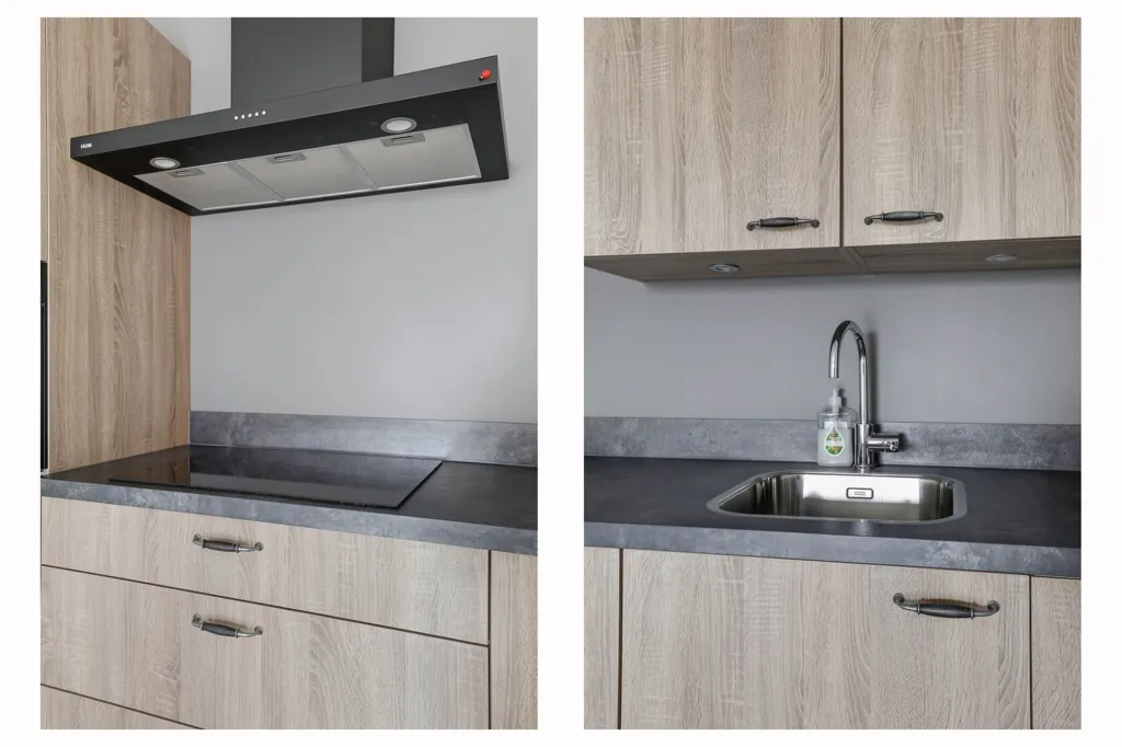Cuisine - Modern Apartment with Balcony in Zevenhuizen