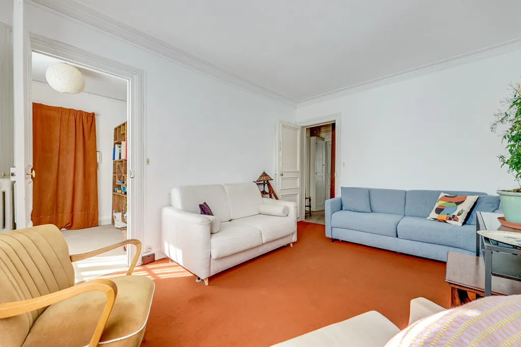 Séjour - Appartement 3 Pièces avec Parc Privé à Paris 14ème