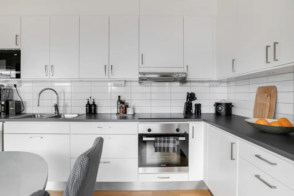 Köök - Spacious Penthouse with Terrace in Helsingborg