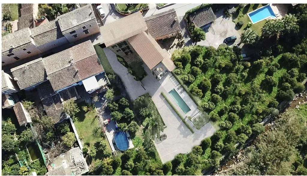Vue aérienne - Building Land with Stream in Soller, Mallorca