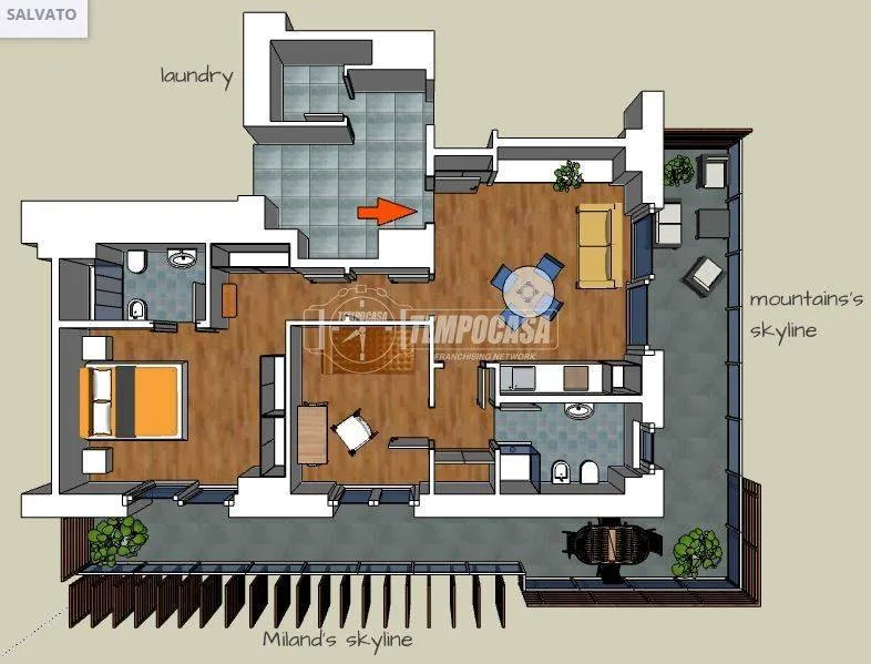 Plan - Luxury Triplex with Panoramic Views in Milan