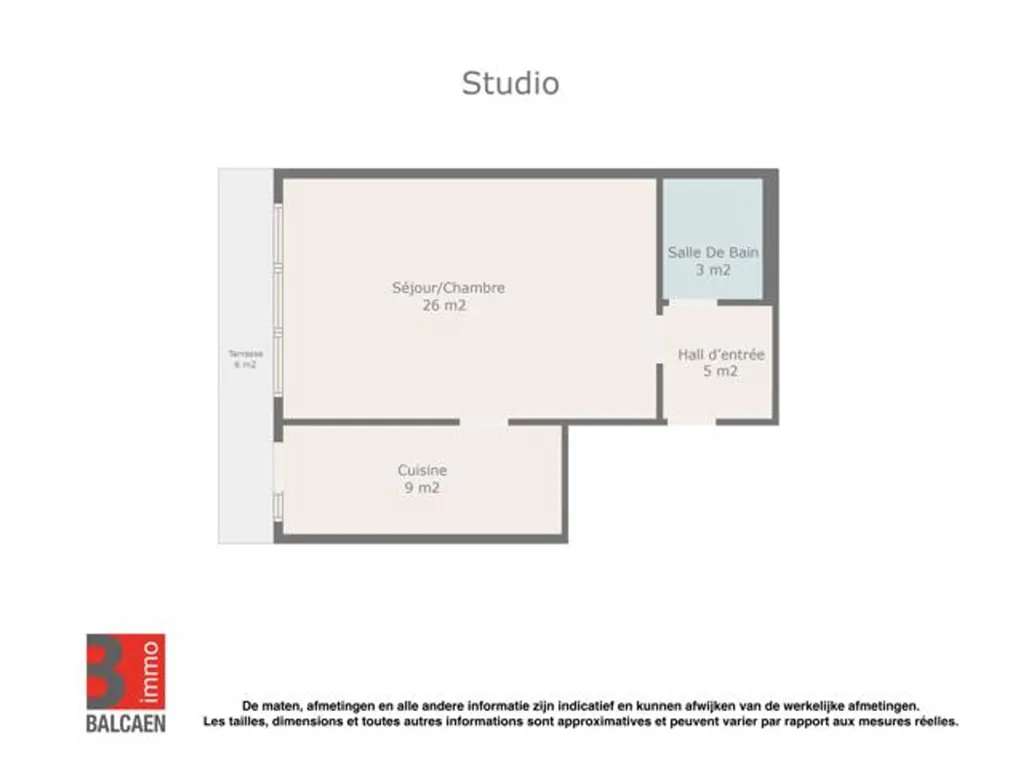Floor Plan - Duplex and Studio with Terraces in Jette