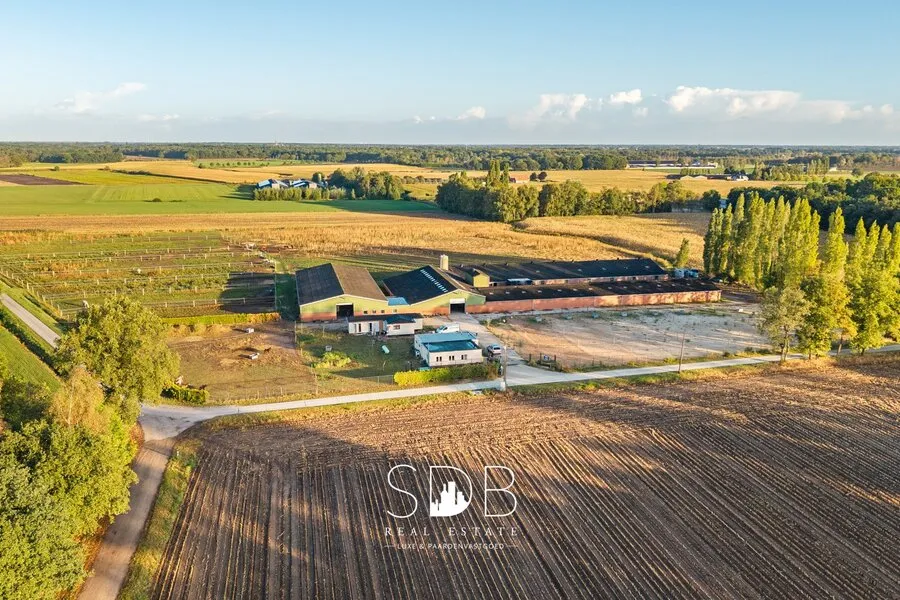 Aerial - Farmhouse with Equestrian Facilities in Weelde