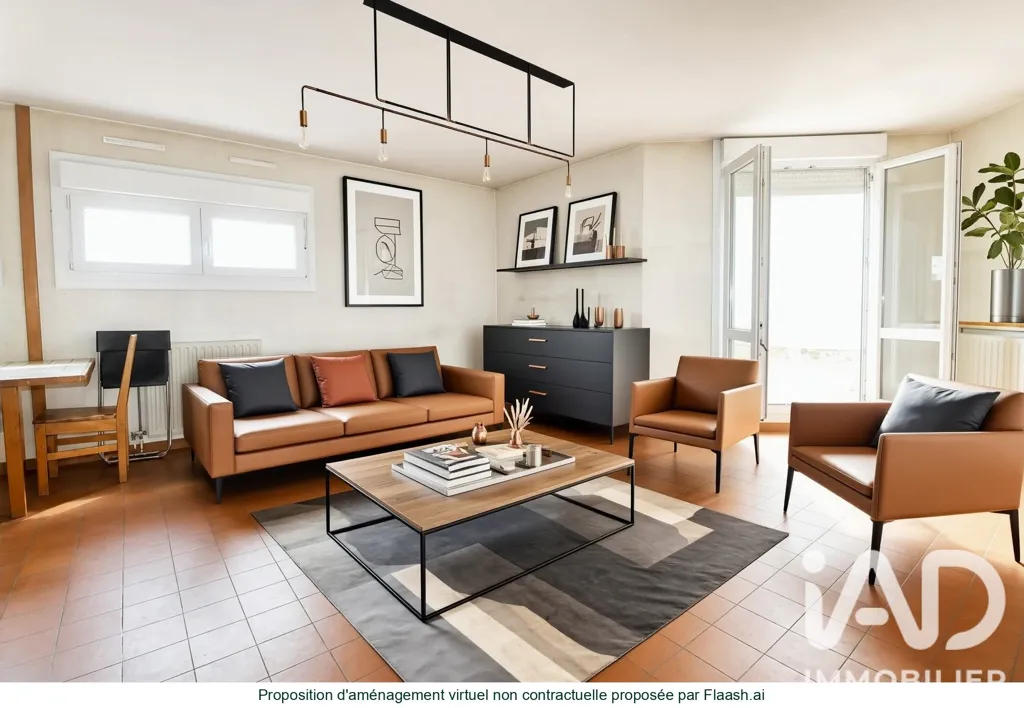 Soggiorno - Duplex Flat with Terrace in Ivry-Port