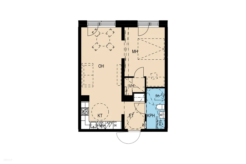 Plaan - Modern Apartment with Balcony in Turku Station North