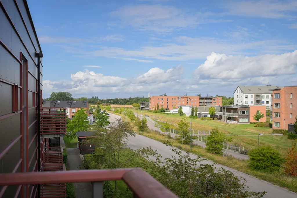 Balcony - Luxury Flat with Ballingslöv Kitchen in Green Setting