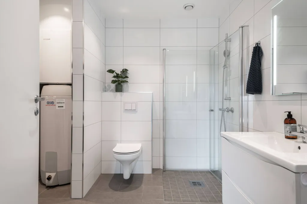 Salles de bain - Modern Flat with South Terrace in Hannestad