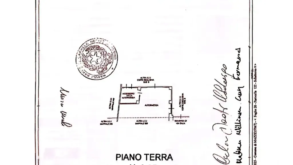 Floor Plan - Semi-detached House with Terrace in Mazzè