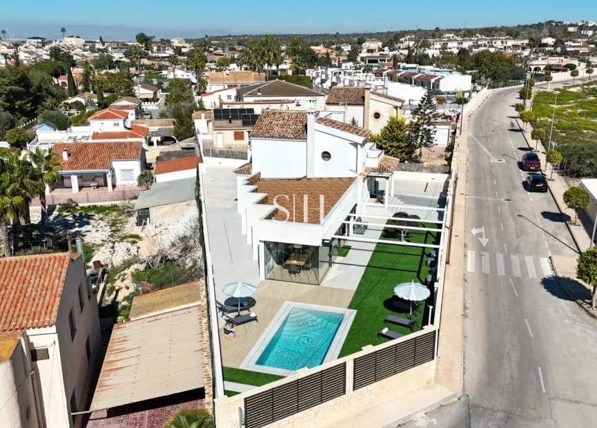 Aerial - Contemporary Villa with Private Pool in San Fulgencio