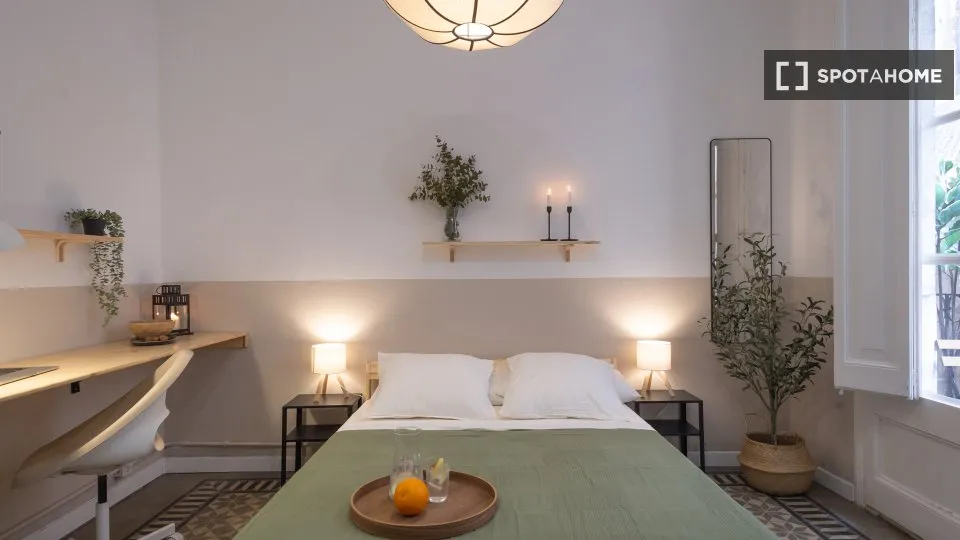 Camere da letto - Room in Shared Flat with Balcony in Barcelona