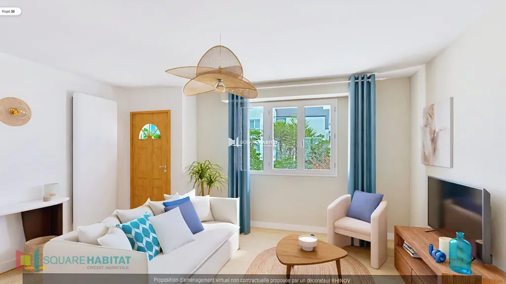 Séjour - Maison 5 Pièces avec Jardin à Gâvres