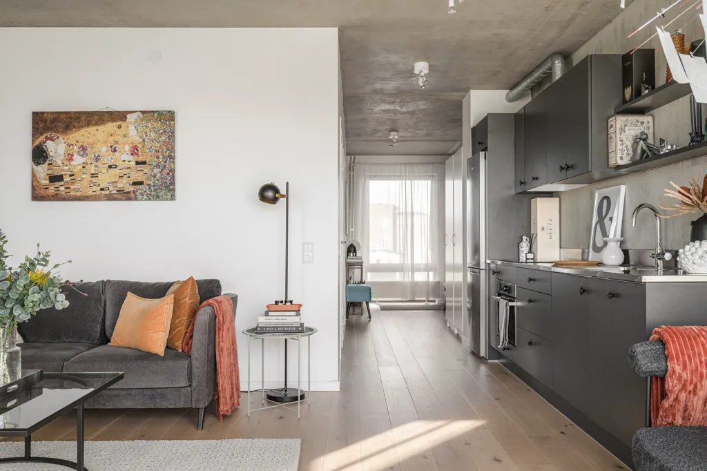 Séjour - Modern Flat with Balcony in Norra Sorgenfri