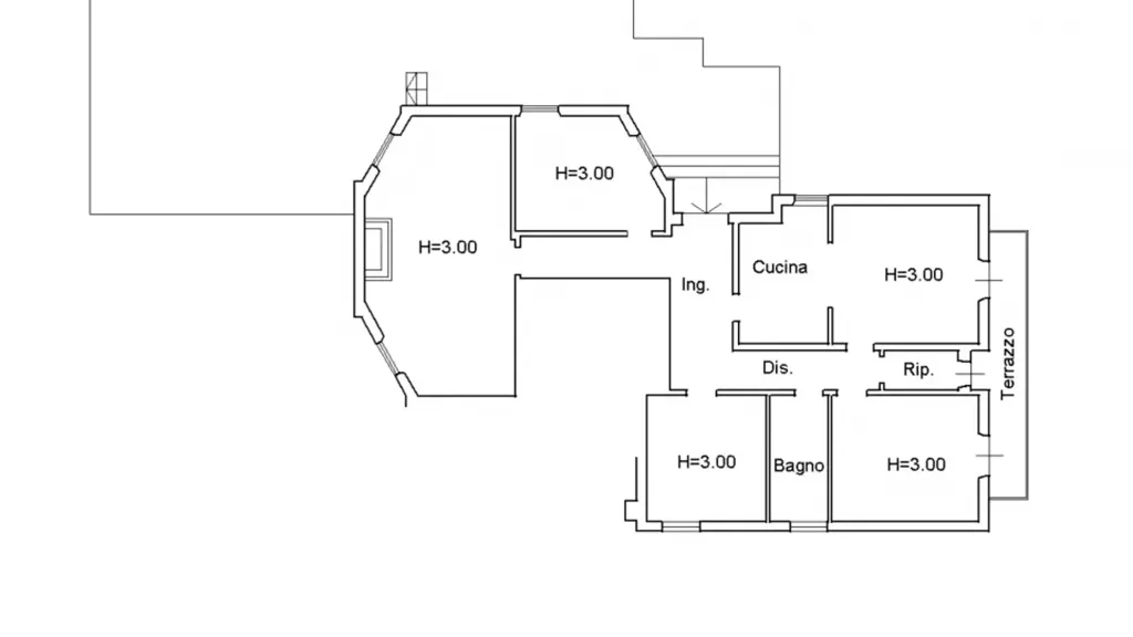 Planimetria - Independent House with Panoramic View in Figline Valdarno