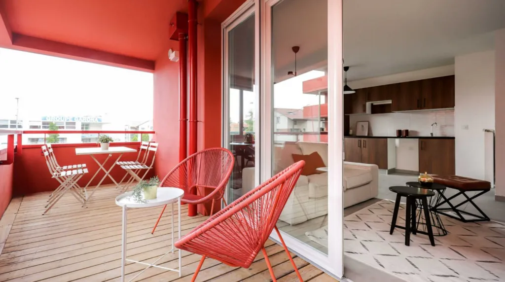 Balcony - Modern Apartment with Terrace in Blagnac
