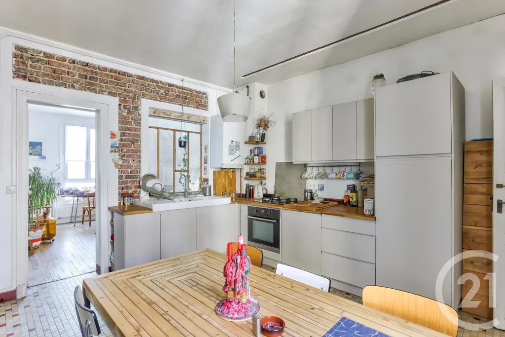 Cuisine - Appartement 2 Pièces avec Jardin à Aubervilliers