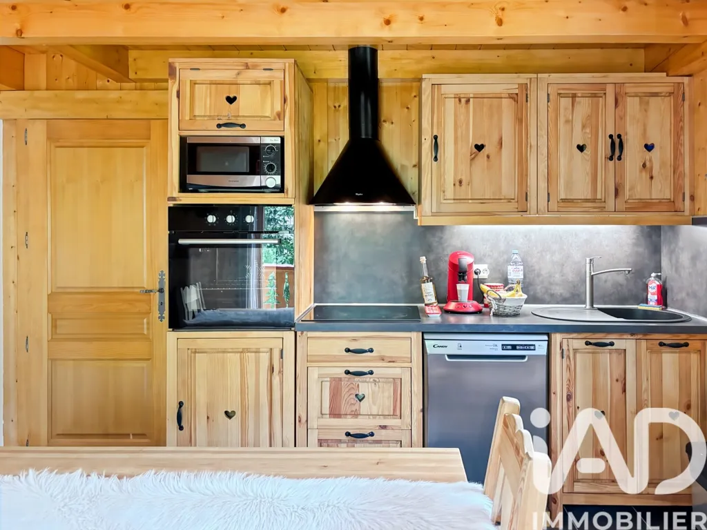 Köök - Renovated Chalet with Panoramic View in Praz de Lys