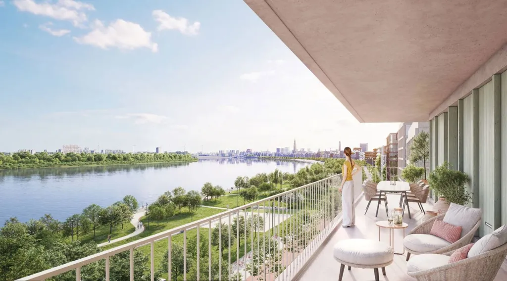 Balcon - Appartement avec Vue Schelde et Grand Terrasse à Anvers