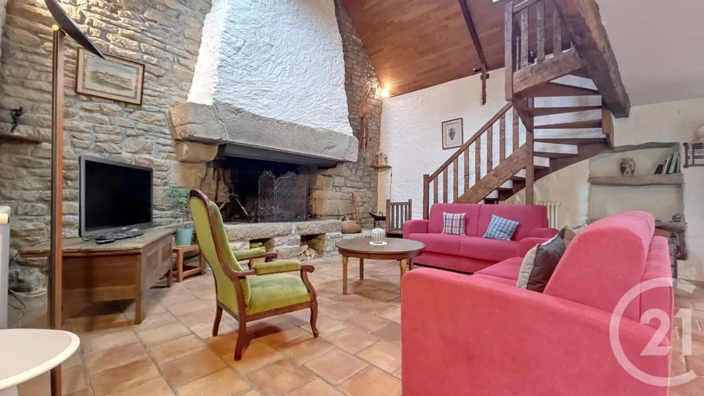 Soggiorno - Historic Longère with Garden in Elven