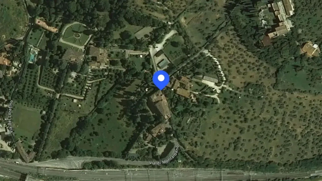 Vue aérienne - Apartment in Historic Villa, Florence